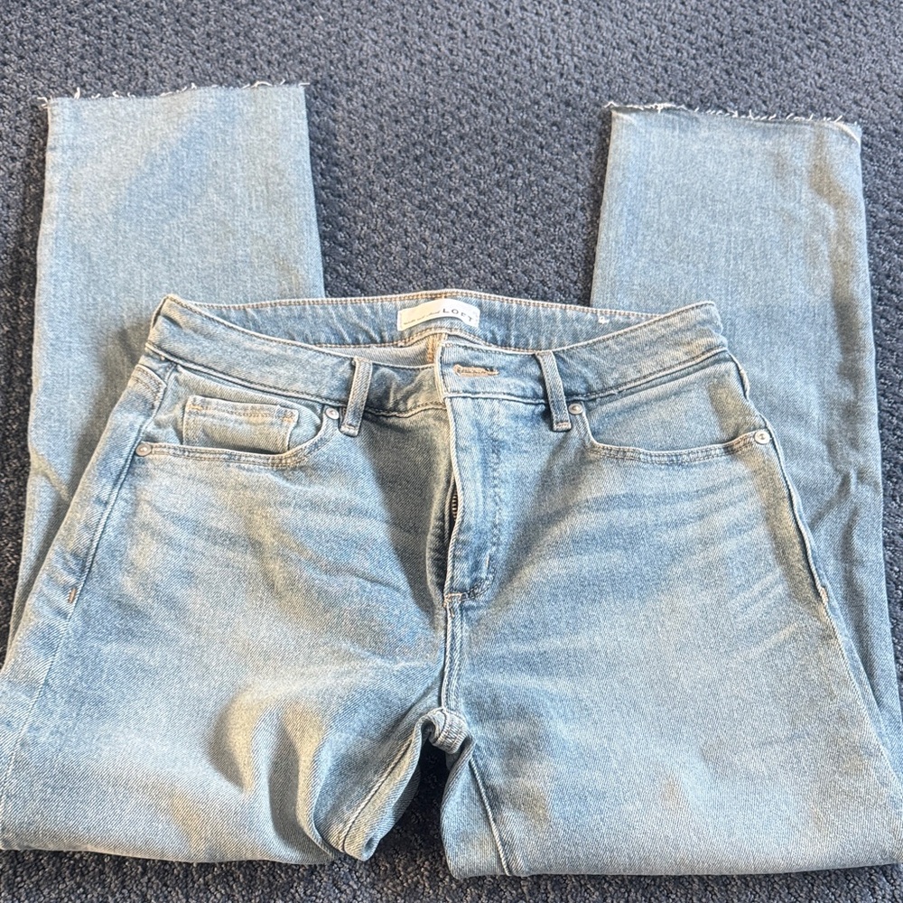 LOFT Women's Light Blue Straight Leg Jeans